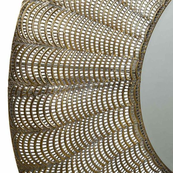 Wall mirror Alexandra House Living Golden 5 x 80 x 80 cm Circle Sale