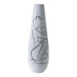 Vase DKD Home Decor Abstract White Resin Modern (31.5 x 31.5 x 95.5 cm) Hot on Sale