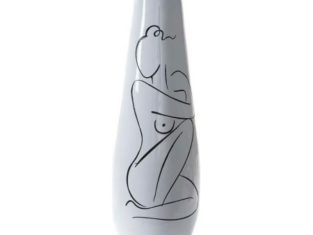 Vase DKD Home Decor Abstract White Resin Modern (31.5 x 31.5 x 95.5 cm) Hot on Sale