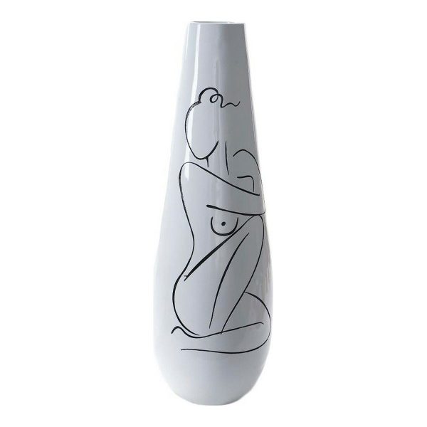 Vase DKD Home Decor Abstract White Resin Modern (31.5 x 31.5 x 95.5 cm) Hot on Sale