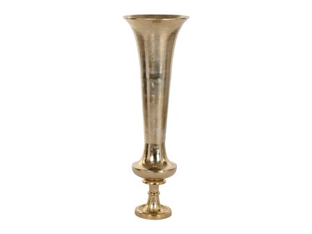 Vase Home ESPRIT Golden Aluminium Modern Wineglass 32 X 32 X 98 cm on Sale