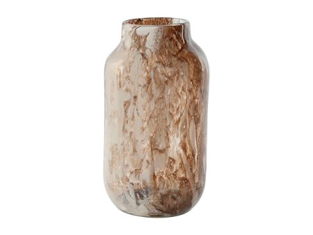 Vase Home ESPRIT White Brown Crystal Modern 17 x 17 x 30 cm Cheap