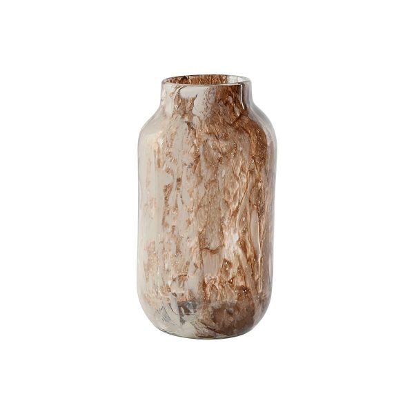 Vase Home ESPRIT White Brown Crystal Modern 17 x 17 x 30 cm Cheap