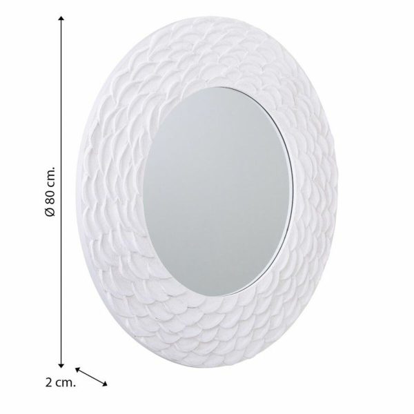 Wall mirror Alexandra House Living White 80 x 2 x 80 cm Circle Fashion