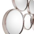 Wall mirror Alexandra House Living Silver Metal Circles 6 x 87 x 45 cm Circular Hot on Sale