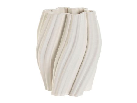 Vase Home ESPRIT White Stoneware Modern 16,5 X 16,5 X 20,5 cm Hot on Sale