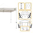 Gazebo Aktive Foldable Adjustable height Steel Polyester 420D Oxford White 300 x 320 x 300 cm Hot on Sale