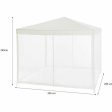 Gazebo 140 Steel 100 % polyester 3 x 3 m White Online Hot Sale