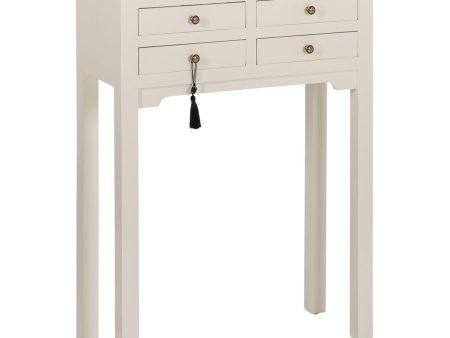 Console White Fir wood MDF Wood 63 x 26 x 85 cm Online Sale