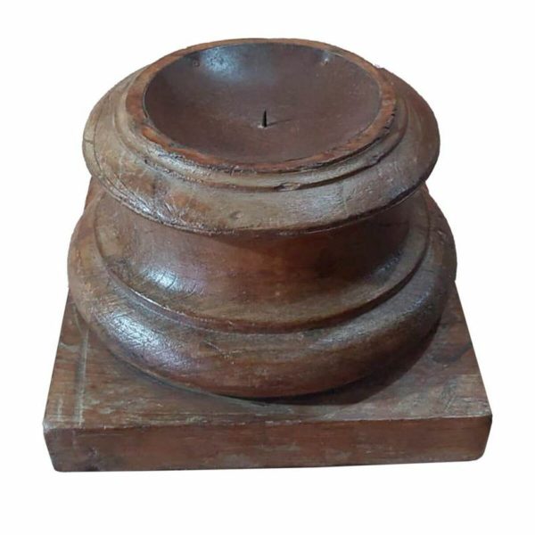 Candle Holder Alexandra House Living Brown Acacia Mango wood 28 x 20 x 28 cm Discount