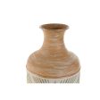 Vase Home ESPRIT Green Beige Natural Metal Tropical 18 x 18 x 66 cm Cheap