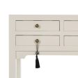 Console White Fir wood MDF Wood 63 x 26 x 85 cm Online Sale