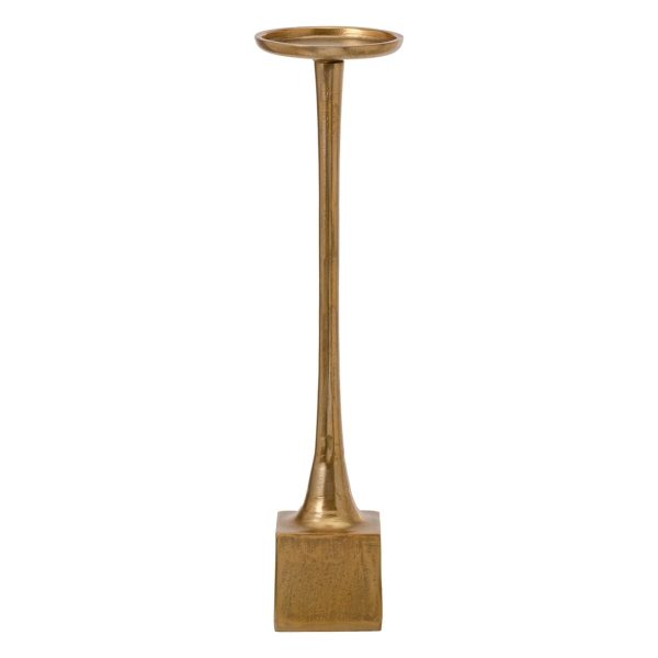 Candleholder 12 x 12 x 48,5 cm Golden Aluminium Online Sale