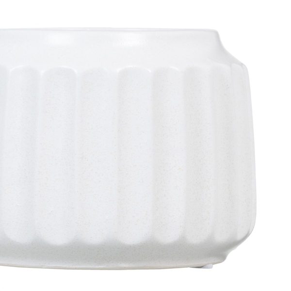 Vase White Ceramic 14,5 x 14,5 x 11 cm Sale