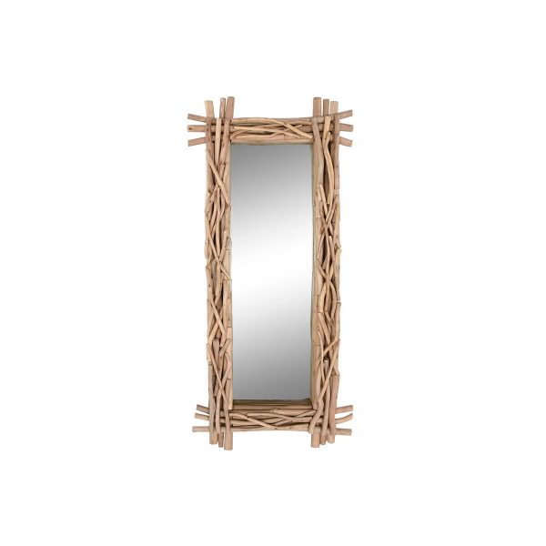 Wall mirror Home ESPRIT Natural Bali 70 x 10 x 150 cm Sale