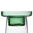 Candleholder 16,5 x 16,5 x 35 cm Green Glass Online Sale