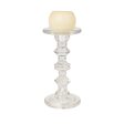 Candleholder Romimex Transparent Glass 13 x 35 x 13 cm Online Sale