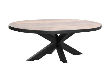 Centre Table DKD Home Decor Natural Metal Mango wood 130 x 70 x 45 cm Online Hot Sale