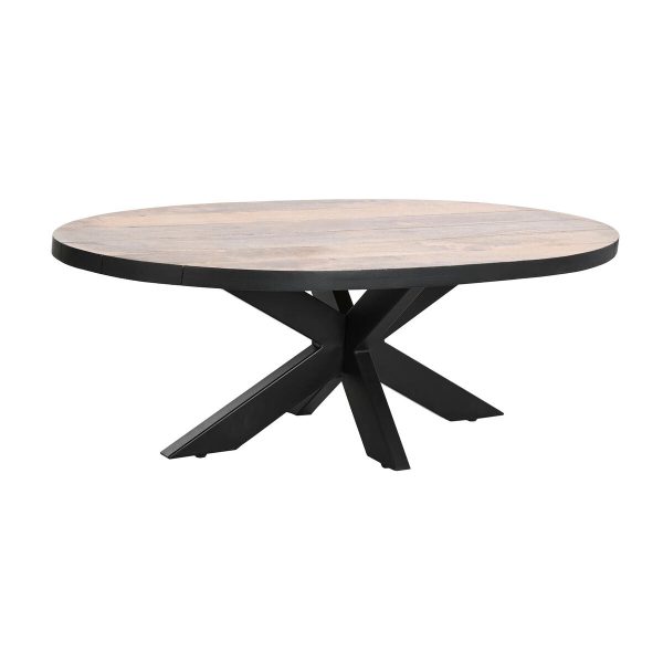 Centre Table DKD Home Decor Natural Metal Mango wood 130 x 70 x 45 cm Online Hot Sale