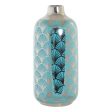 Vase DKD Home Decor Porcelain Turquoise Oriental (15 x 15 x 41.5 cm) Online Hot Sale