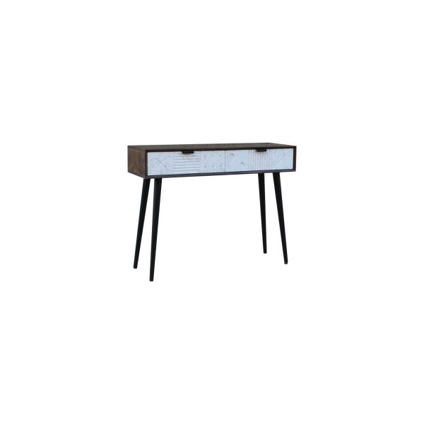 Console DKD Home Decor Metal Mango wood 105 x 35 x 77 cm Discount