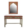 Console DKD Home Decor Multicolour Mango wood Mirror 117 x 40 x 76 cm For Sale