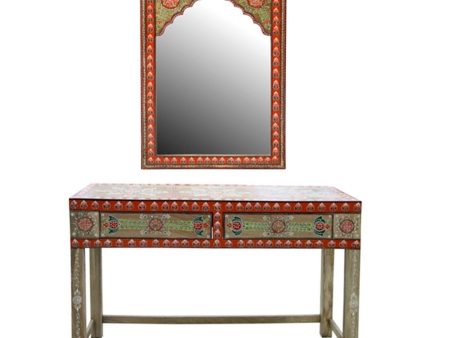 Console DKD Home Decor Multicolour Mango wood Mirror 117 x 40 x 76 cm For Sale