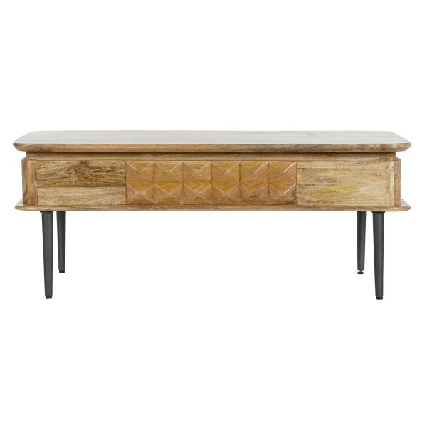 Centre Table DKD Home Decor 116 x 60 x 46 cm Metal Aluminium Mango wood For Sale