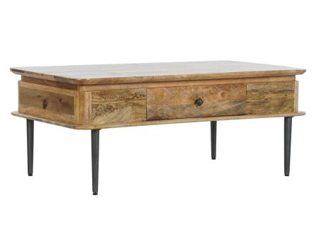 Centre Table DKD Home Decor 116 x 60 x 46 cm Metal Aluminium Mango wood For Sale