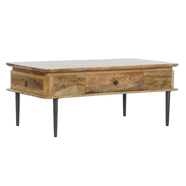 Centre Table DKD Home Decor 116 x 60 x 46 cm Metal Aluminium Mango wood For Sale