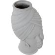 Vase Alexandra House Living White Ceramic African Woman 18 x 18 x 29 cm For Cheap