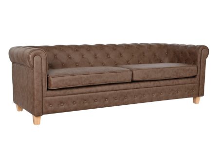 3-Seater Sofa Home ESPRIT Brown Vintage 216 X 78 X 70 cm Online Hot Sale