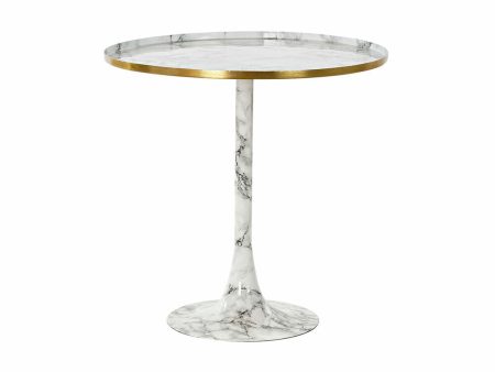 Console DKD Home Decor White Golden Aluminium 51 x 51 x 51 cm For Cheap