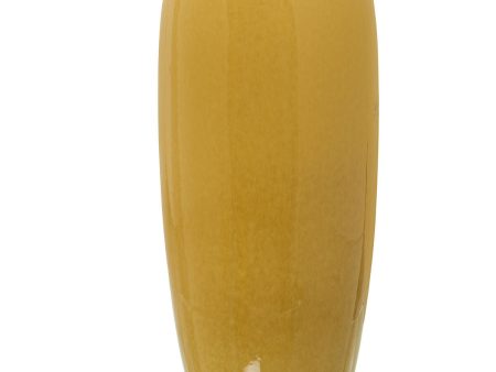 Vase Alexandra House Living Mustard Ceramic Shiny 15 x 15 x 33 cm Cheap