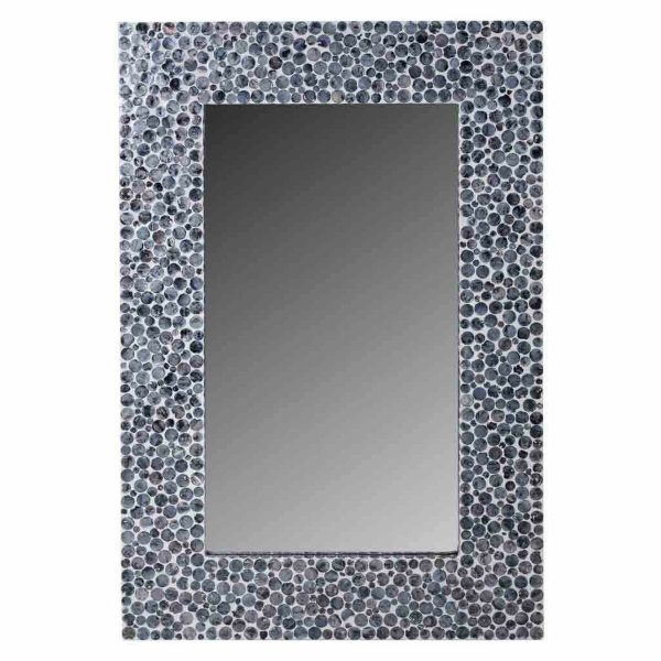 Wall mirror Alexandra House Living Grey Cream 91 x 3 x 60 cm Rectangular For Discount