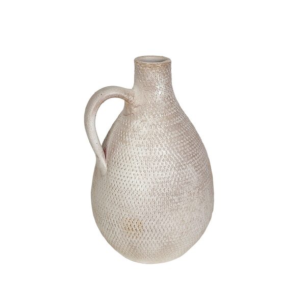 Vase Romimex Grey Ceramic Rustic 20 x 30 x 20 cm With handle For Cheap