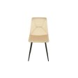 Chair Romimex Beige Velvet Metal 45 x 89 x 55 cm For Sale