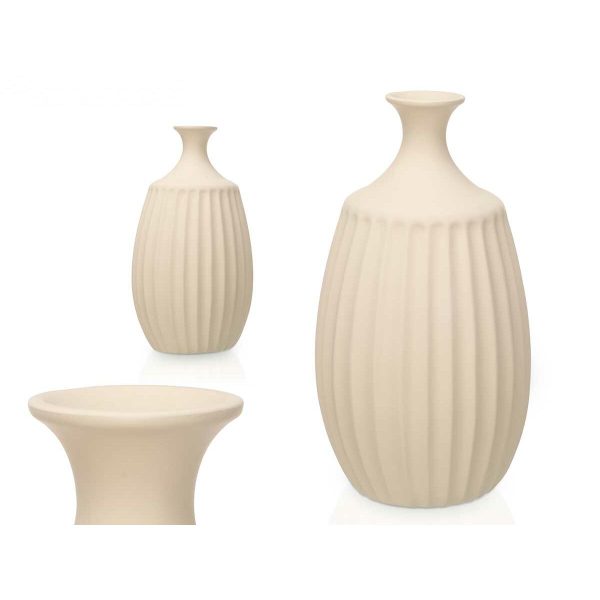 Vase Beige Ceramic 27 x 48 x 27 cm Discount