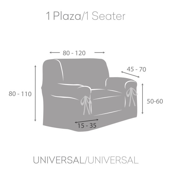 Armchair slipcovers Eysa TURIN Mustard 100 x 110 x 120 cm For Sale