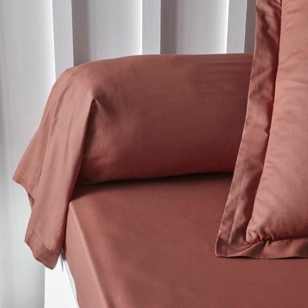 Pillowcase TODAY Essential 45 x 185 cm Terracotta Online Hot Sale