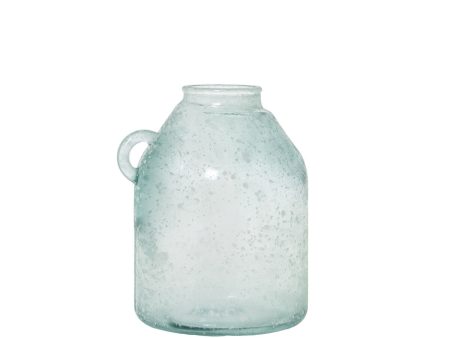 Vase made from recycled glass Alexandra House Living White Crystal 18 x 18 x 23 cm Fashion