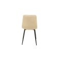 Chair Romimex Beige Velvet Metal 45 x 89 x 55 cm For Sale