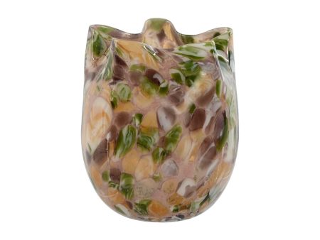 Vase Home ESPRIT Multicolour Crystal Modern 18 x 18 x 21,5 cm For Discount