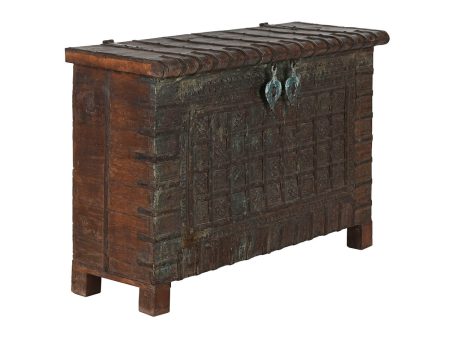 Chest Home ESPRIT Brown Iron Teak 137 x 44 x 98 cm Hot on Sale