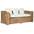 Garden sofa Home ESPRIT White Brown Natural Rattan 174 x 88 x 69 cm For Discount