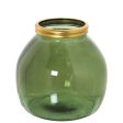 Vase made from recycled glass Alexandra House Living Green Crystal 21 x 20 cm Online Sale