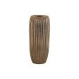 Vase Home ESPRIT Golden Stoneware Modern 17 x 17 x 39 cm Online now