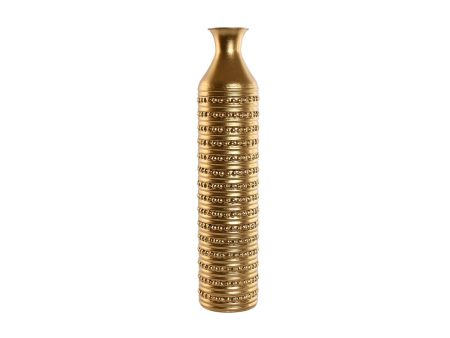 Vase Home ESPRIT Golden Metal Modern 13 X 13 X 61,5 cm Online Hot Sale