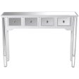 Console Alexandra House Living Champagne Wood 110 x 80 x 30 cm Fashion