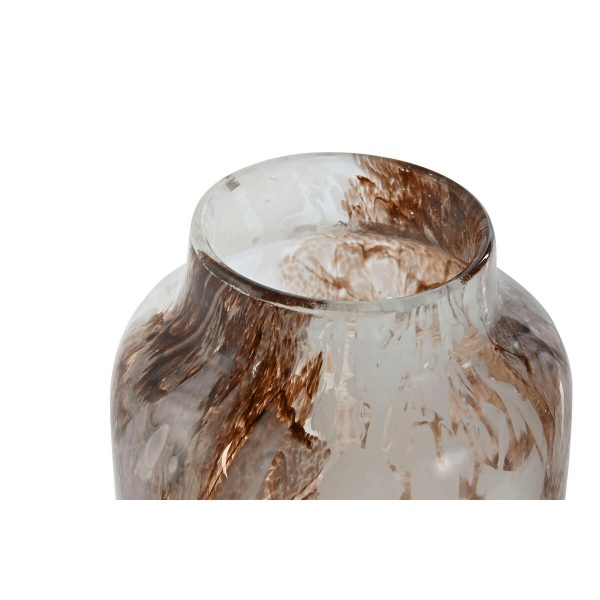 Vase Home ESPRIT White Brown Crystal Modern 13 x 13 x 19,5 cm Sale